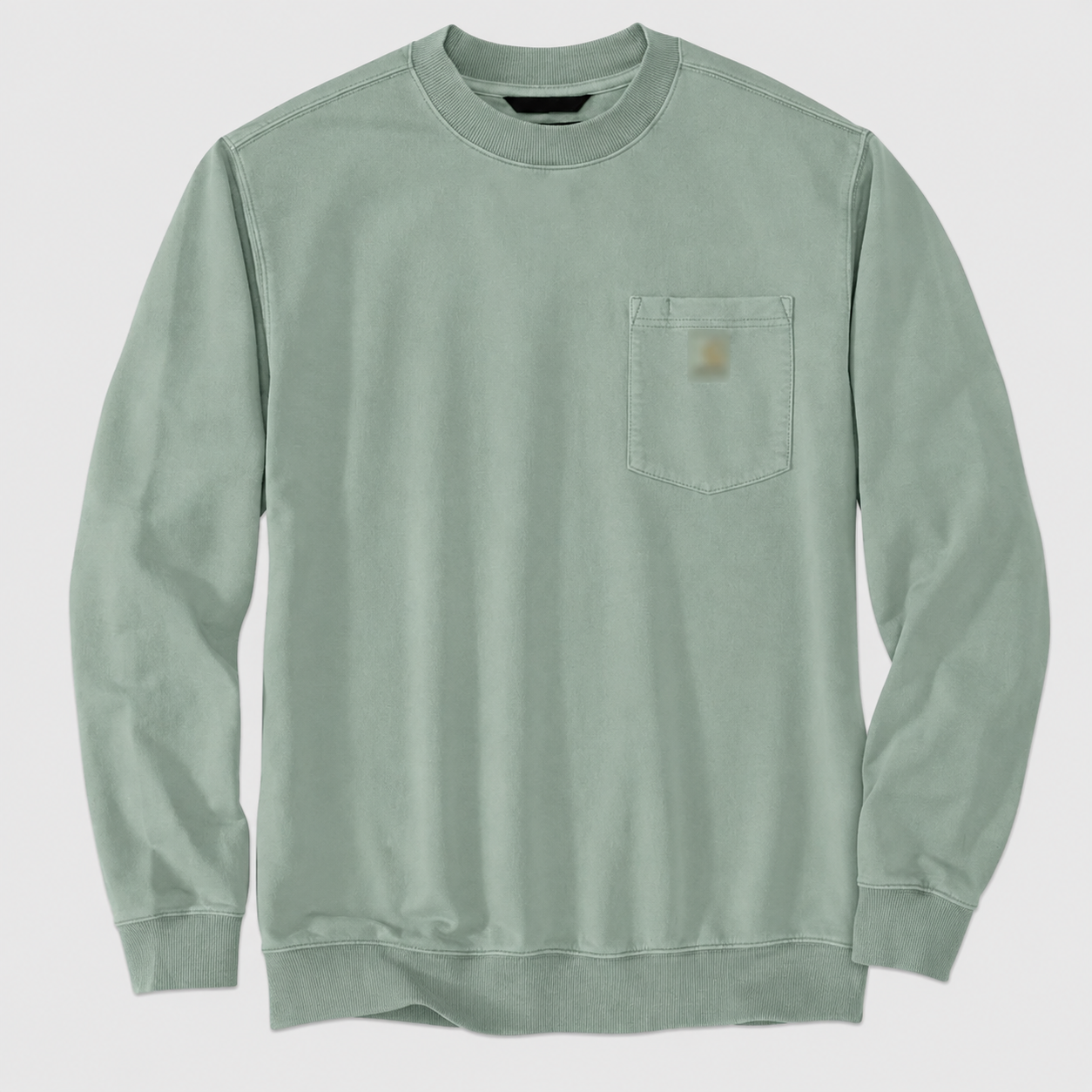 Vintage Washed Unisex Pocket Crewneck Sweatshirt