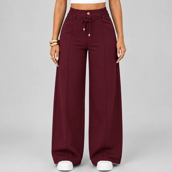 ⚡New Summer Drawstring High Waist Wide Leg Pants