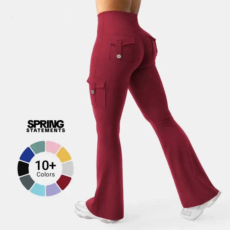 ❤️❤️Last Day Promotion🔥Women's Workout Flare Leggings with Pockets