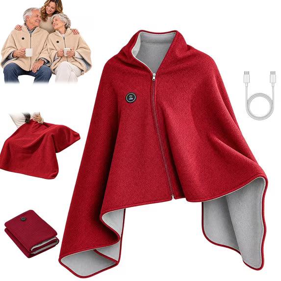 🔥BLACK FRIDAY SALE🔥Wearable Heated Shawl 3 Heat Levels Portable Thermal Wrap