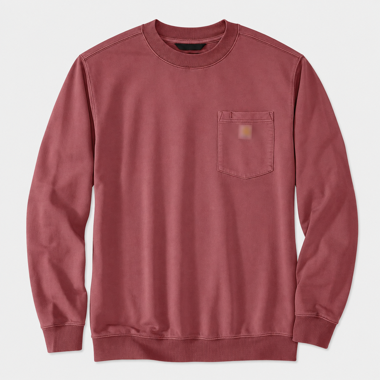 Vintage Washed Unisex Pocket Crewneck Sweatshirt