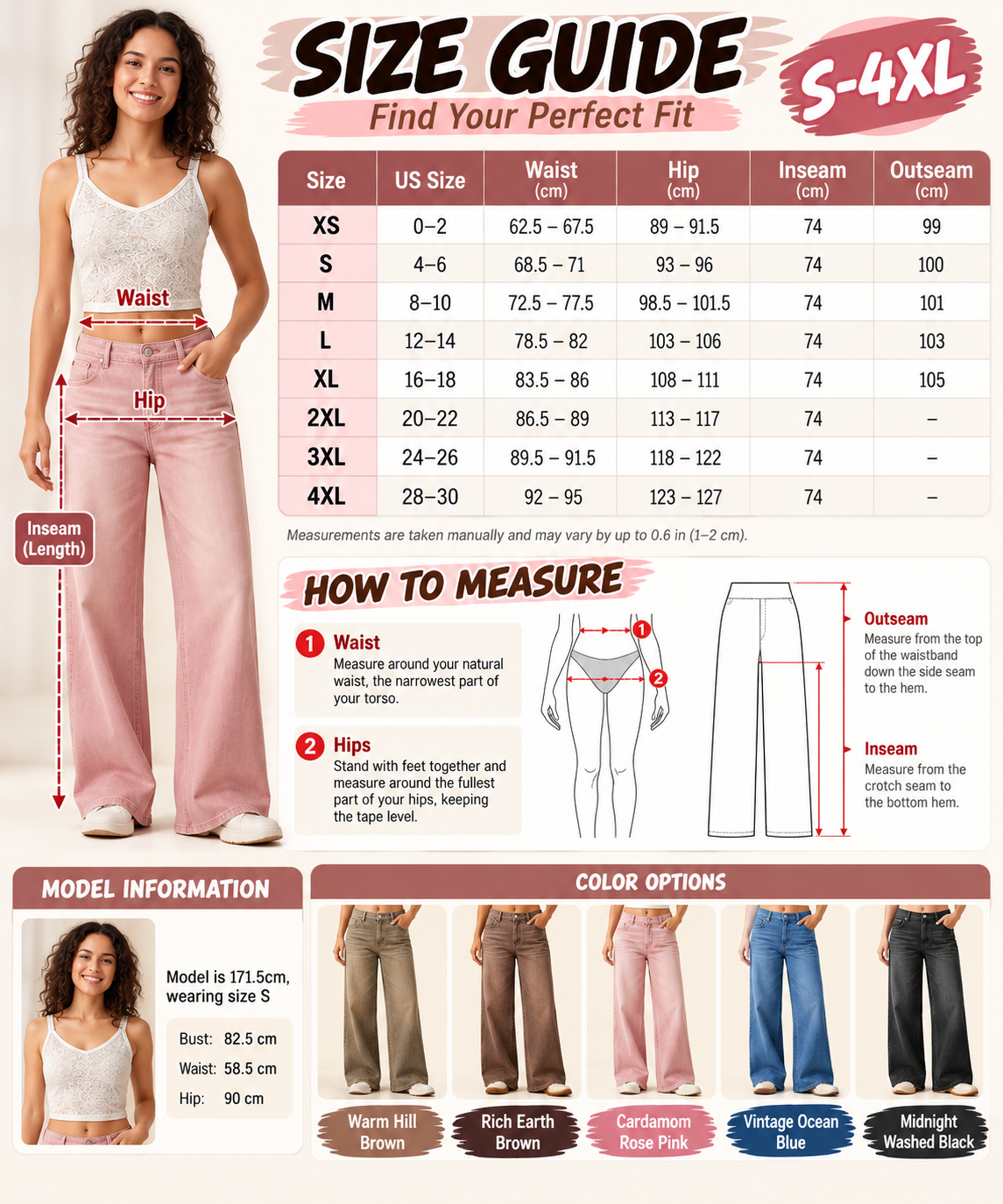 🔥 FALL SALE | 5 FOR ONLY $25.99! Women's Asymmetric Low-Rise Wide-Leg Jeans – Stretch Denim Everyday Pants
