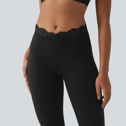 ⏰Limited Time Sale⏰ Women's Lace Waist Flare Pants – Soft Stretch, Flattering Fit & All-Day Comfort