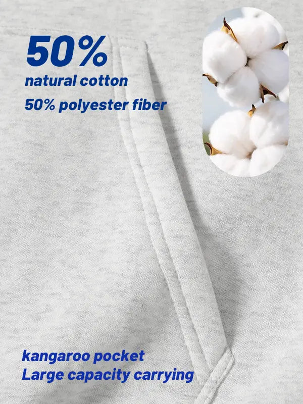 🔥BLACK FRIDAY EARLY ACCESS🔥Men's Casual Ribbed Cotton Hoodie – Solid Color Pullover Sweatshirt