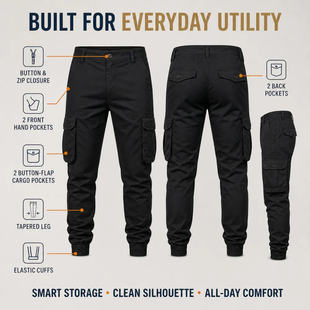 🔥Black Friday Early Bird Sale Is   Here🔥Men's Multi-Pocket Cargo Joggers