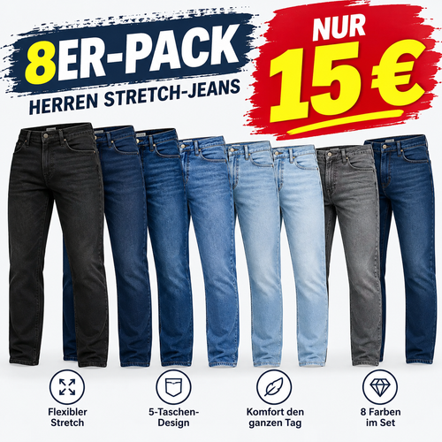 ⏰Limited Time Sale⏰ Men's Flex-Stretch Jeans – Slim Straight Fit with 5 Pockets