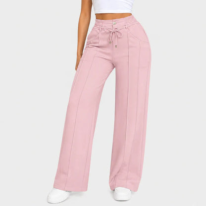 ⚡New Summer Drawstring High Waist Wide Leg Pants