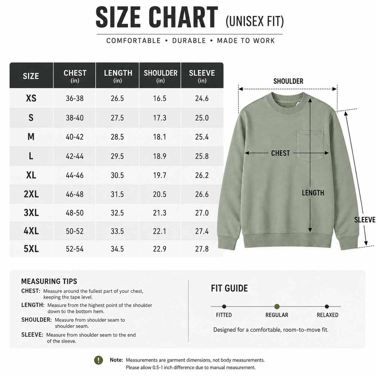 Vintage Washed Unisex Pocket Crewneck Sweatshirt