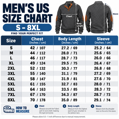 Men's Jacquard Stand Collar Henley Shirt
