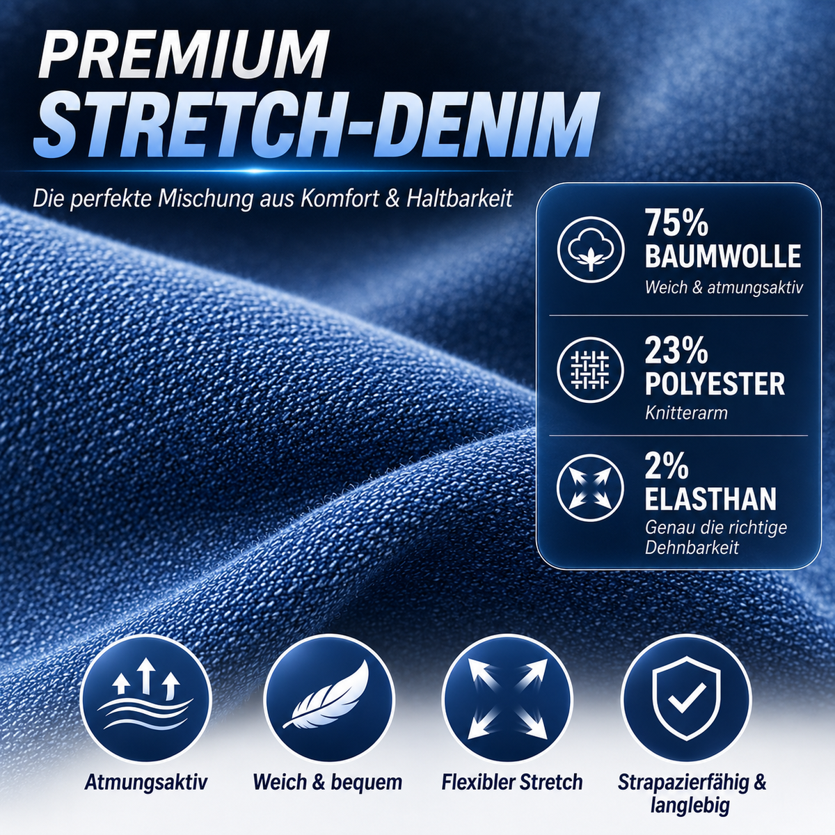⏰Limited Time Sale⏰ Men's Flex-Stretch Jeans – Slim Straight Fit with 5 Pockets