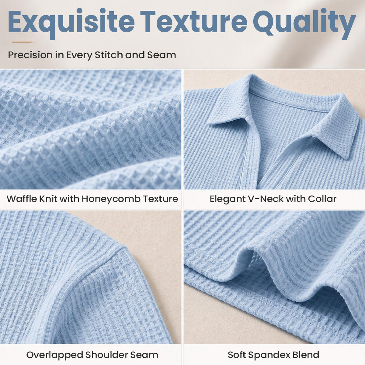 Bestseller 🏆 Women's knitted top with V-neck and long sleeves