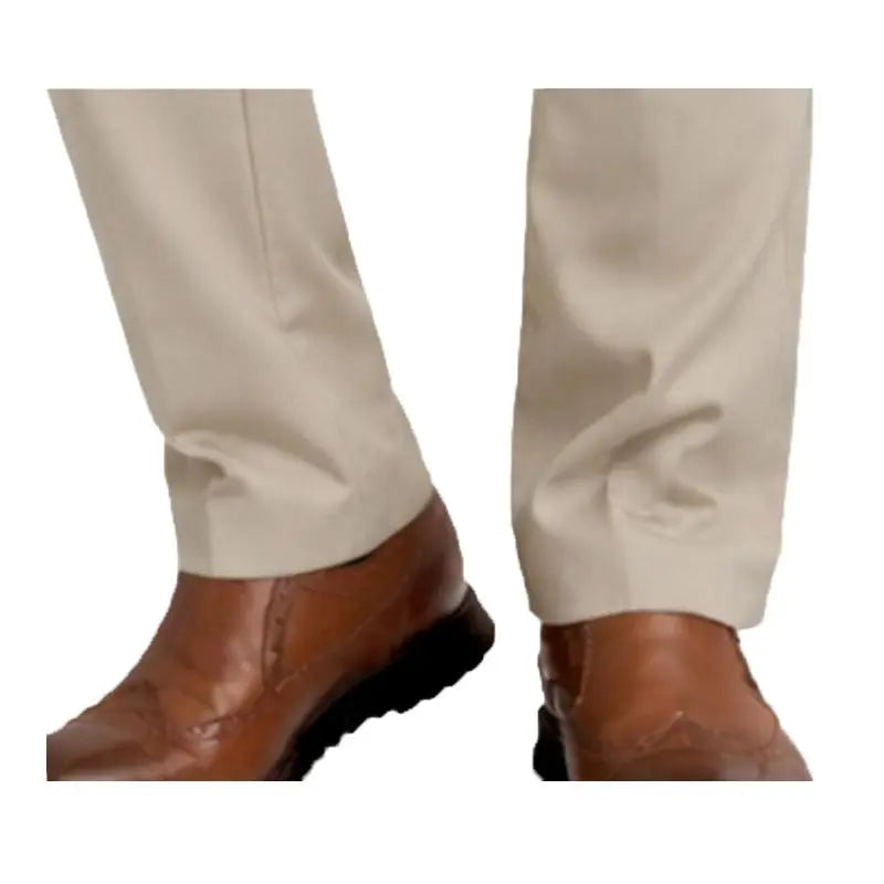 Men's Stretch No-Iron Dress Pants with Expandable Waist