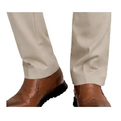 Men's Stretch No-Iron Dress Pants with Expandable Waist