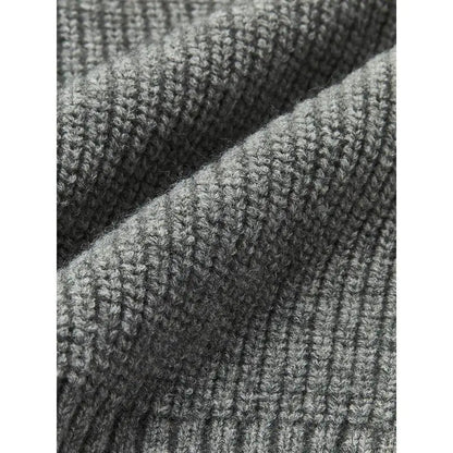 ❤️LAST DAY SALE ❤️Denim Panel Ribbed Lapel Sweater