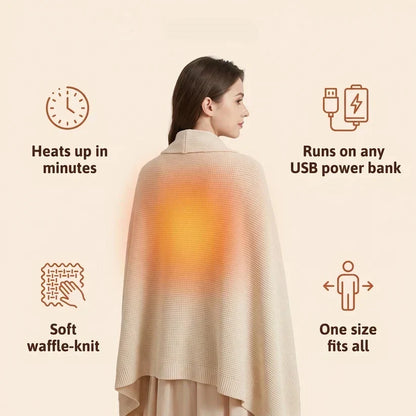 🔥BLACK FRIDAY SALE🔥Wearable Heated Shawl 3 Heat Levels Portable Thermal Wrap