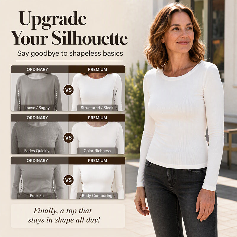 🔥 FALL SALE | 6 FOR $18.99 | 9 FOR ONLY $25.99! Women's Classic Crew Neck Ribbed Knit Tops – Soft Stretch Everyday Basics